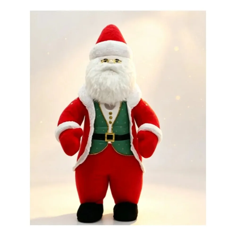 Inflatable Santa Claus Mascot Costume Adult Size Walking Doll for Christmas Halloween Carnival Party No Battery No Charger view 2