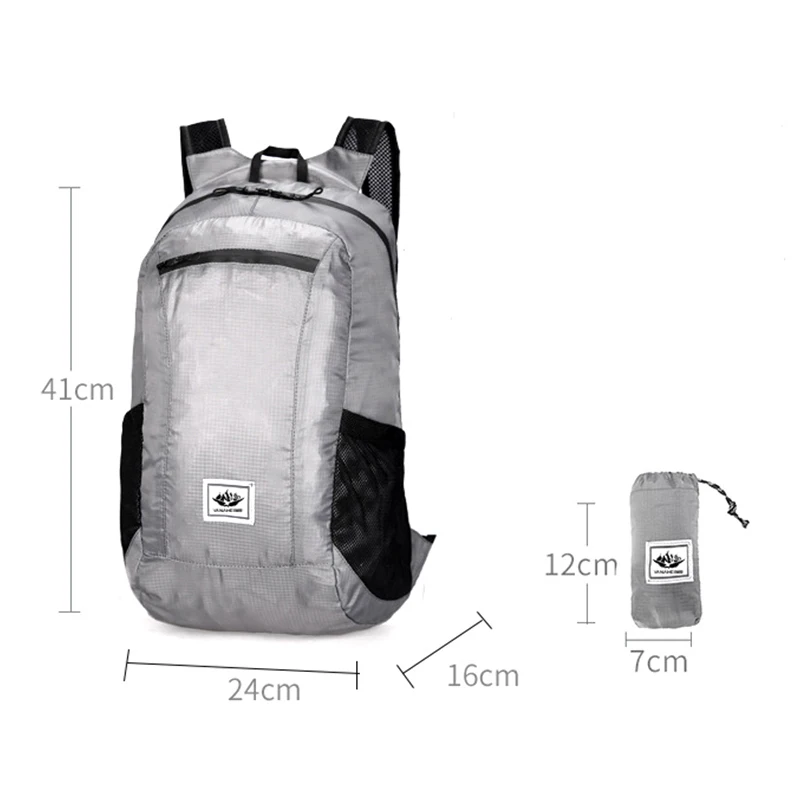 20L Portable Foldable Backpack Folding Mountaineering Bag Ultralight Outdoor Climbing Cycling Travel Knapsack Hiking Daypack