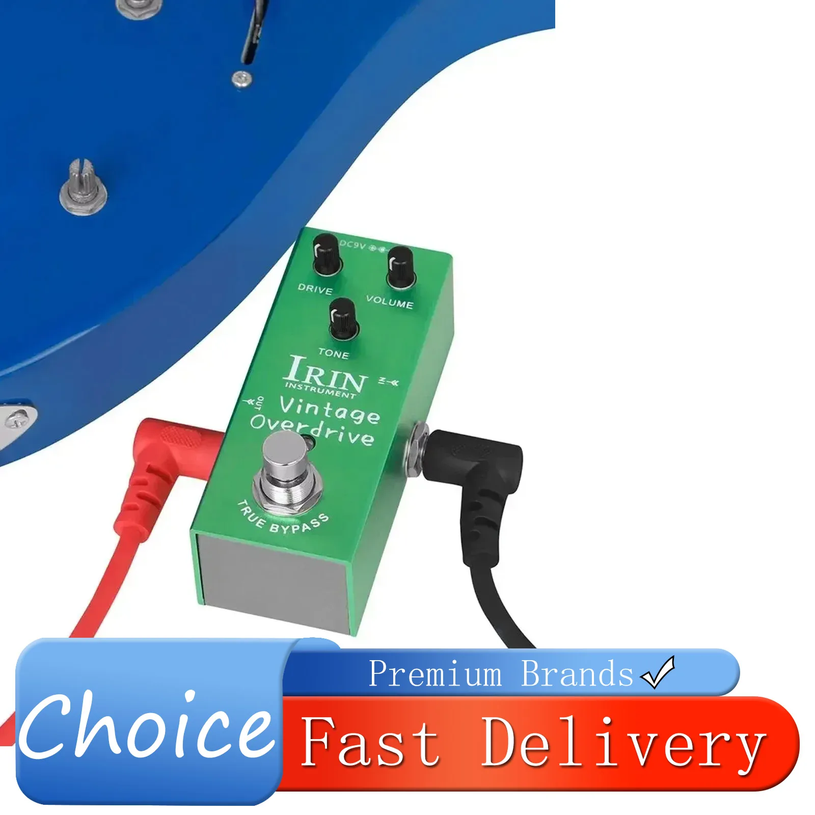 

IRIN винтажная педаль эффектов для электрогитары Overdrive, Tubescreame, педаль эффектов Overdrive True Bypass AN-01, аксессуары для гитары