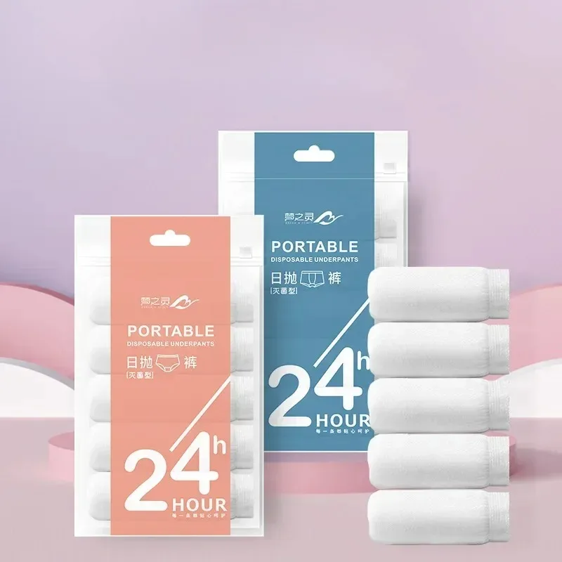 

Travel Disposable Underpants Male Business Polyester Cotton knitted Underwear Hotel Free Washing Shorts Lazy Man Underwears