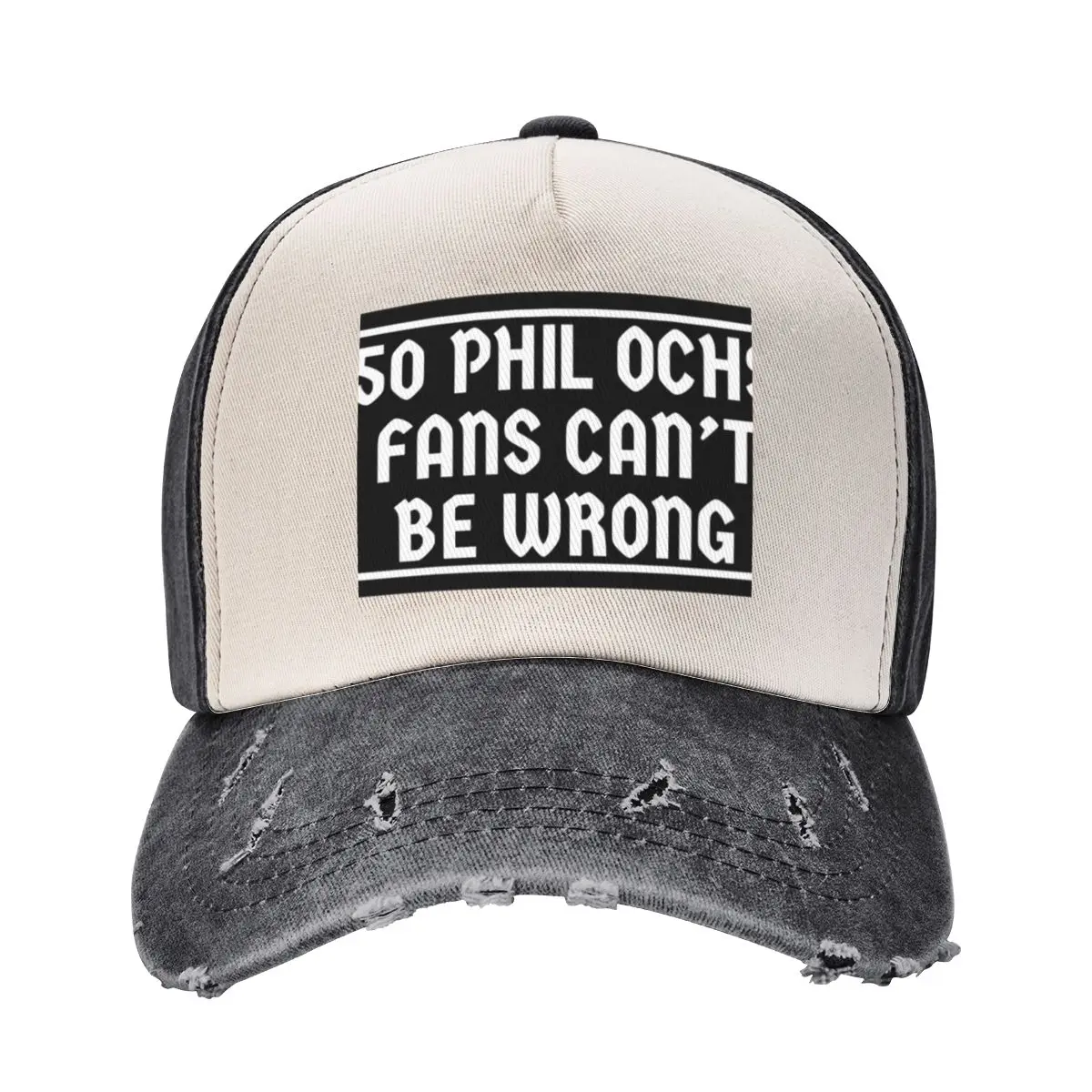 

50 Phil Ochs Fans (the black and white version) Baseball Cap tea Hat Fishing cap Golf Hat Hats For Men Women's