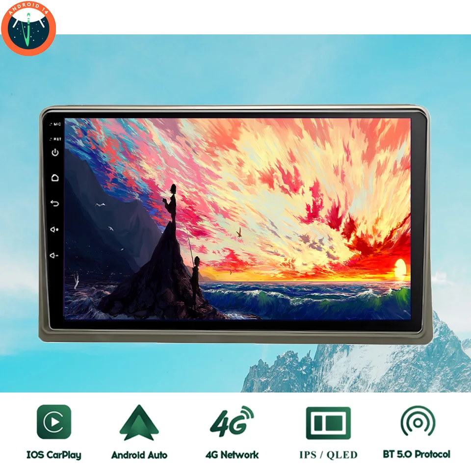 

9‘’ QLED Android 14 8G Ram Car GPS Navi Music Video Multimedia Player For Nissan Serena C25 2005 - 2008 Auto Stereo Head Unit BT