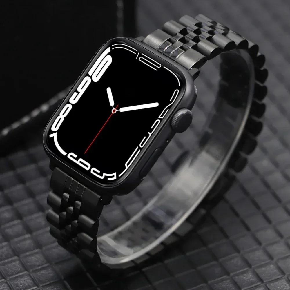 Metal Stainless Steel Strap for Apple Watch Ultra 2 49mm Band 44mm 45mm 41mm 38 40mm 42mm Bracelet Correa IWatch 9 8 7 6 5 4 SE