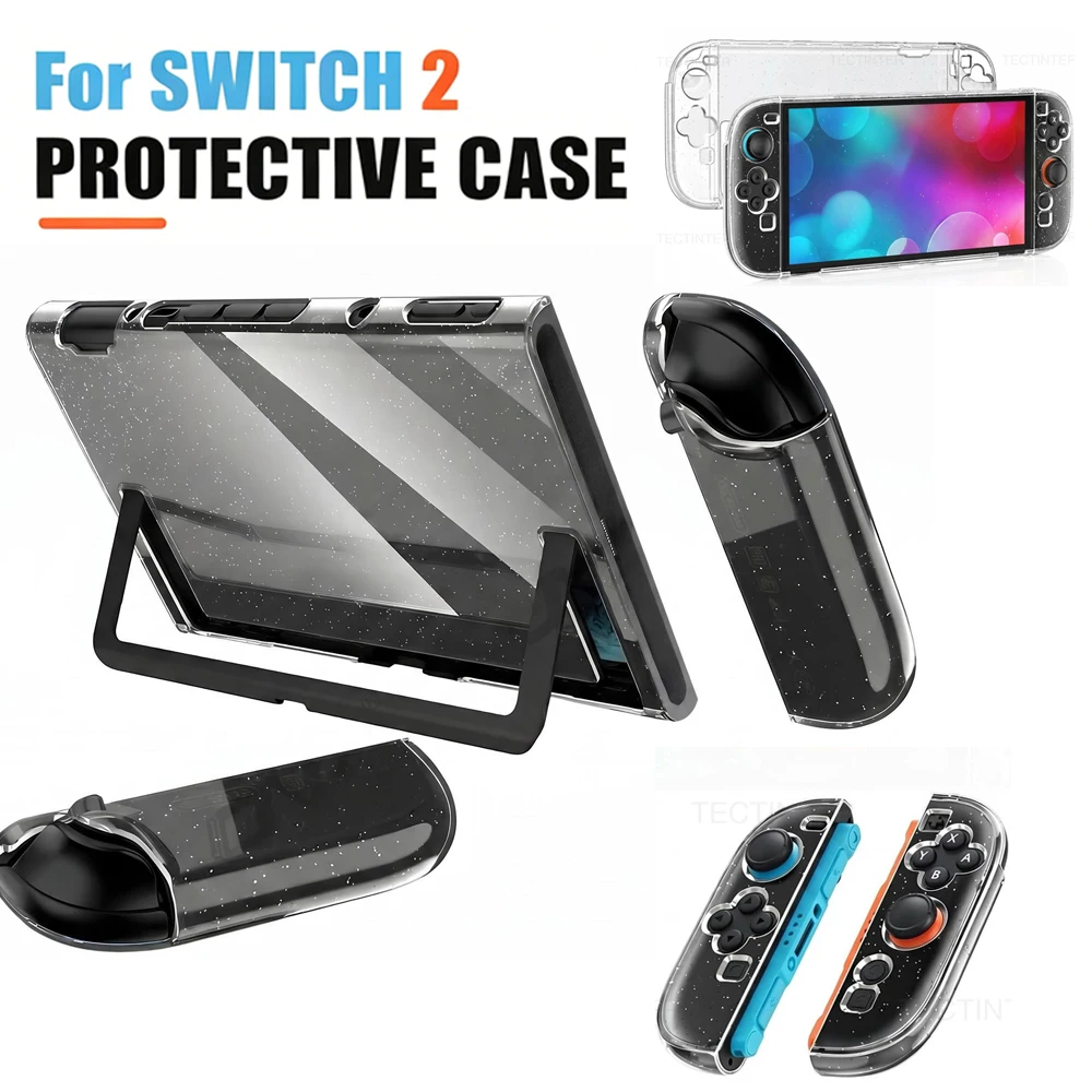 Carcasa Brillante Acoplable para Nintendo Switch 2, Accesorio para Consola, Funda Protectora Anticaídas para el Control Joystick de Switch 2