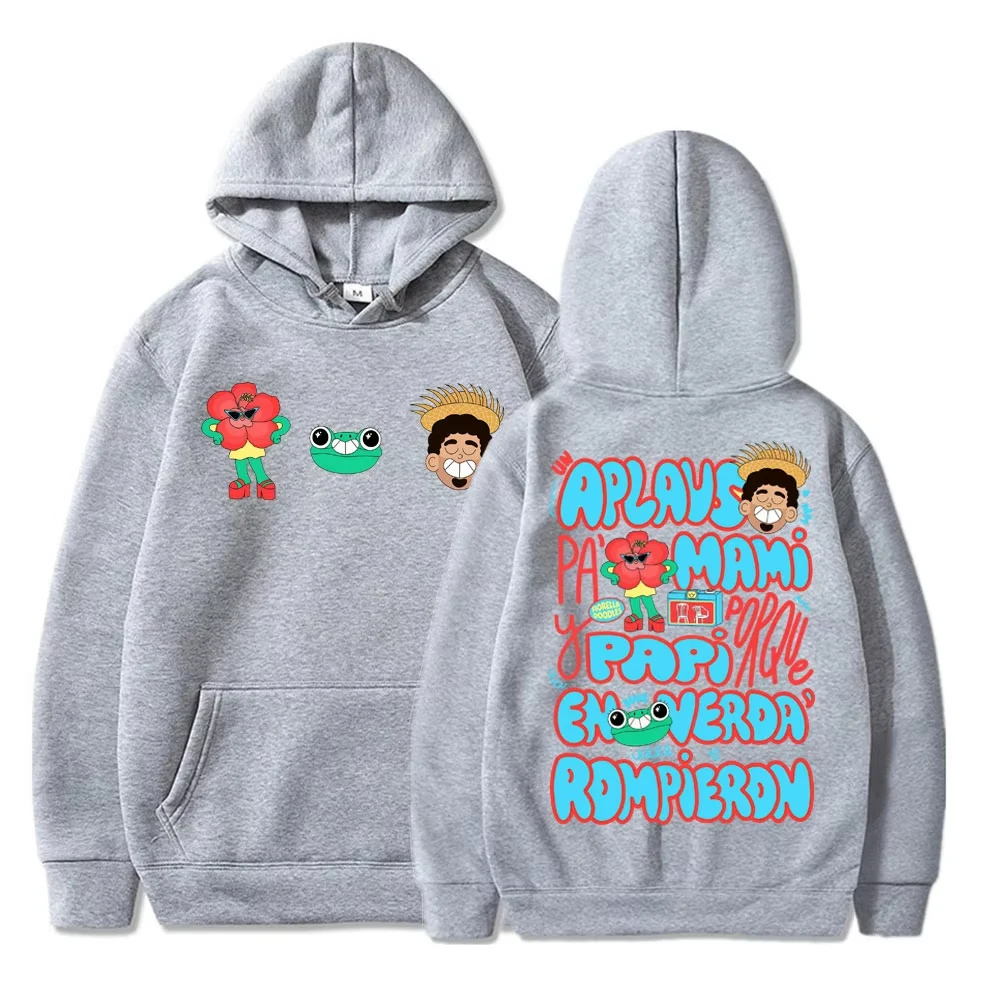 Rapper Bad Bunny Debi Tirar Mas Fotos DTMF World Tour Hoodies Men Women Fashion Hip Hop Sportwear Fleece Long Sleeve