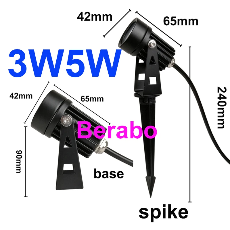 6 Stück Wasserdichte LED-Gartenlampen 220V/110V/12V 7W/10W mit Erdspieß für den Außenbereich – Detail 9