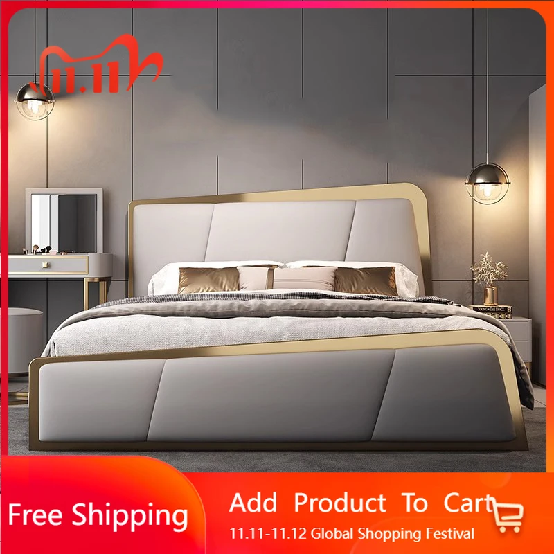 

Modern Sofa Massage Bed Bedroom Luxury Loft Frame Queen Bed European Sleeping Princess Letto Matrimoniale Lounge Suite Furniture