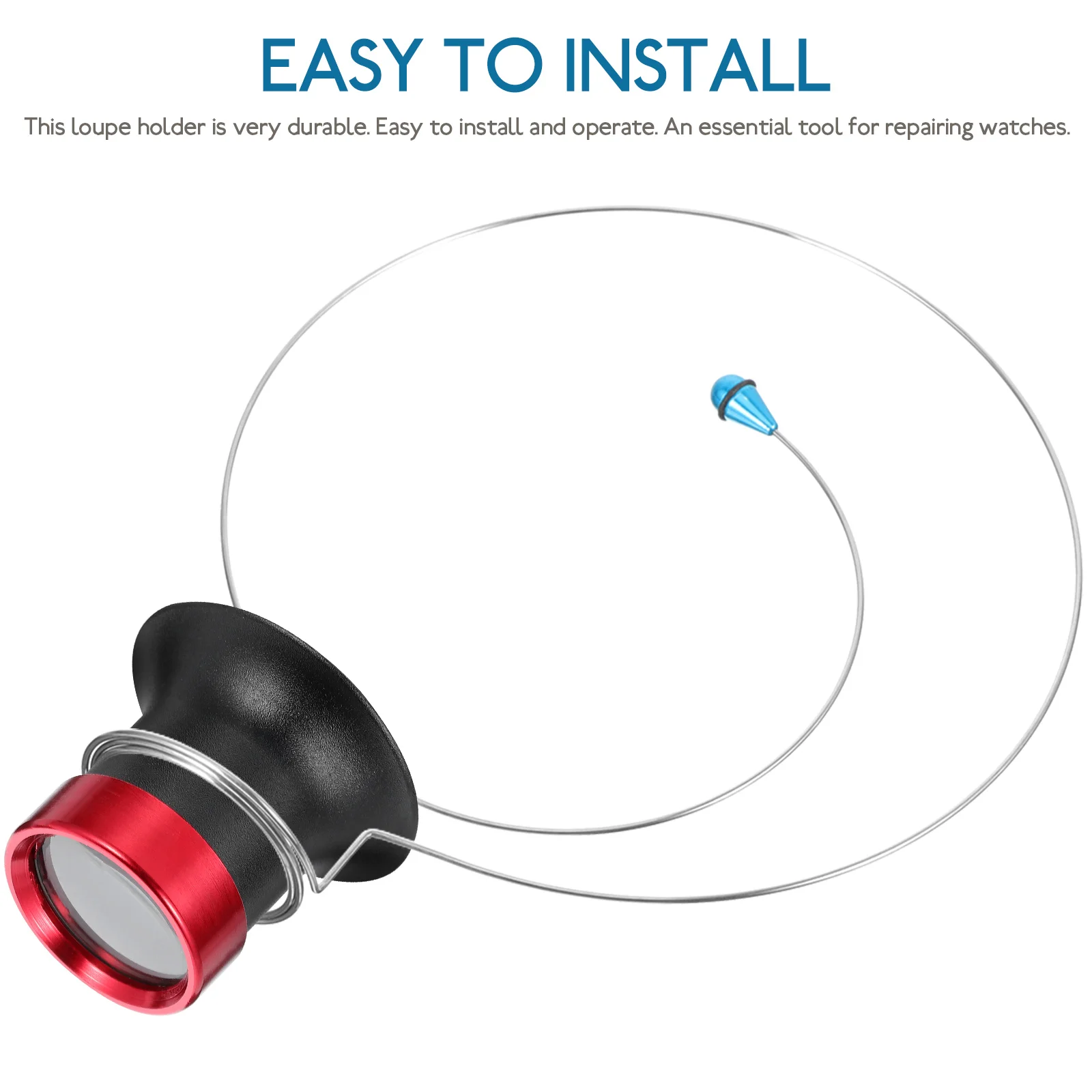 3 pezzi di lente d'ingrandimento per riparazione orologi, supporto per lente d'ingrandimento circolare in metallo, regolabile, durevole, filo di ferro, strumento essenziale per riparazione orologi