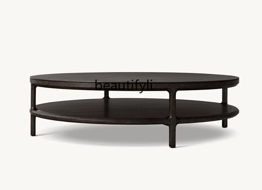 Nordic light luxury double-layer storage coffee table modern simple size apartment living room minimalist, coffee table