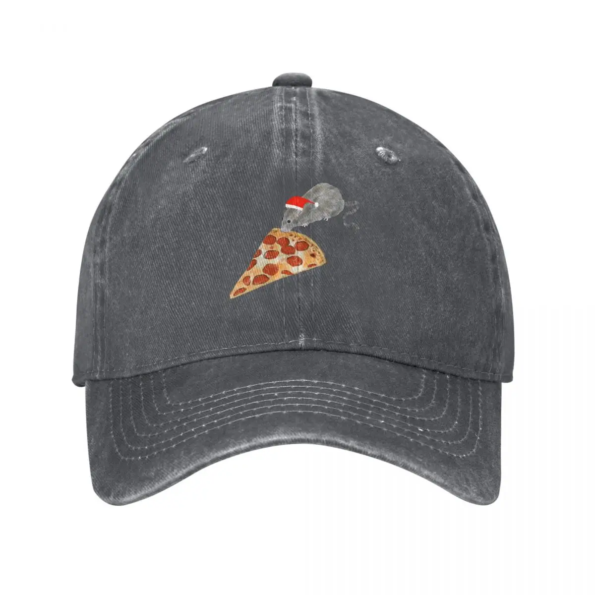 A Very NYC Christmas - Pizza Rat Baseball Cap Beach Outing Golf Hat Men Caps Women's