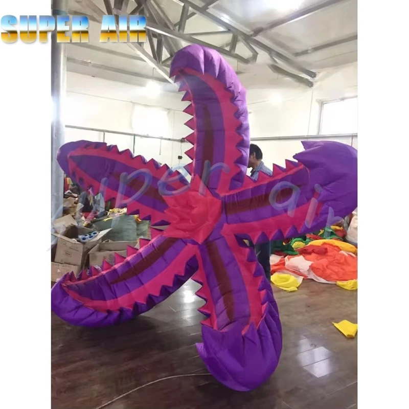 3mH 거대한 풍선 광고 재료 광고용 팬이 있는 꽃과 식물의 풍선 모델