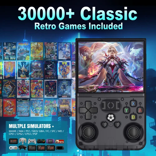Imagen 2 del producto Consola de videojuegos portátil R36Pro, sistema Linux, pantalla IPS de 3,5 pulgadas, reproductor de vídeo portátil de bolsillo R36pro Pro, juegos de consola