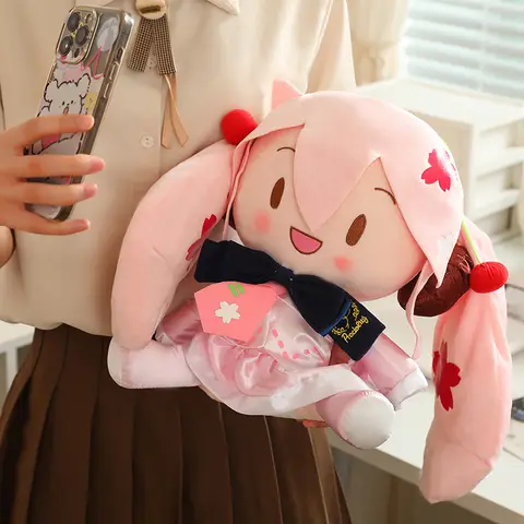 32 cm söt Hatsune Miku plyschleksak kawaii anime Miku med rosett högkvalitativa plyschdjur heminredning lugnande plyschdjur födelsedagspresent flicka 12 best sales Fran Bow plysch - №10