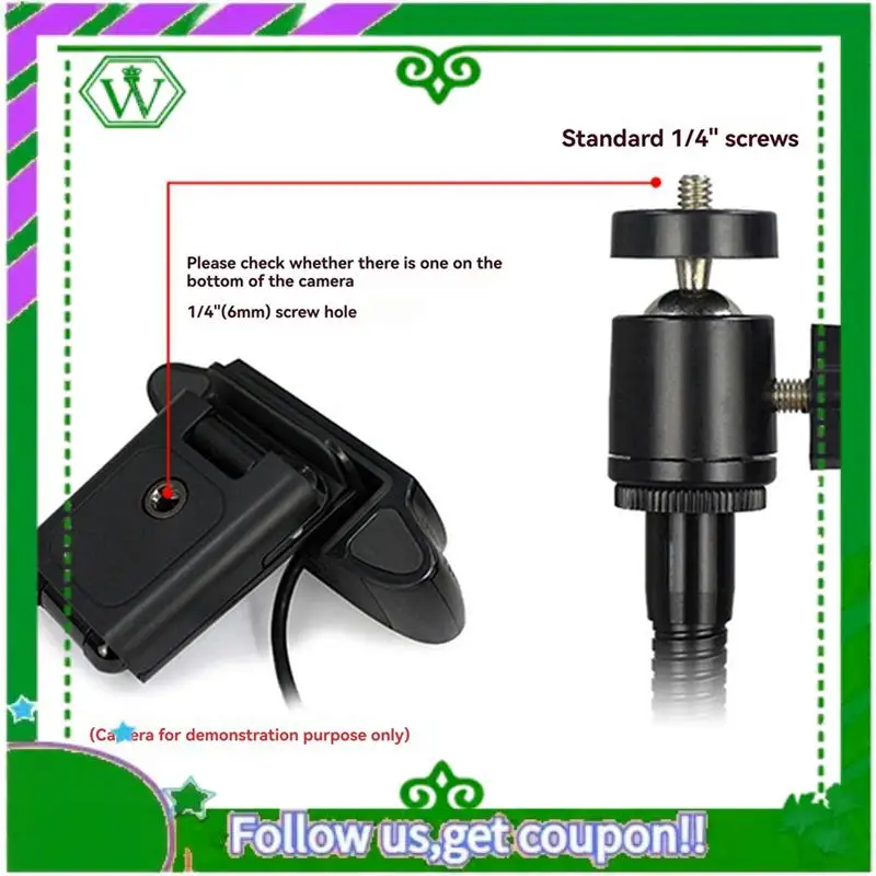 

Reliable-Hose Desktop Webcam Stand Adjustable Metal Desk Tripod Streaming Support With Sturdy Mount Base