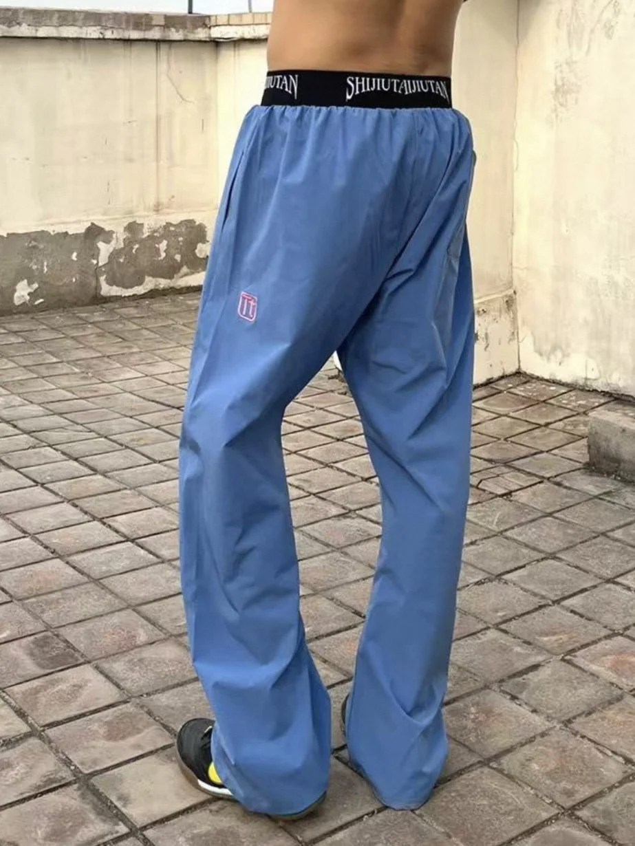 

American Street Style Men's Summer Thin Straight Leg Sporty Casual Pants Outdoor Sun Protection Loose Fit Comfortable Waist