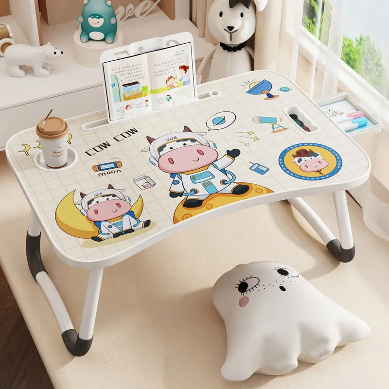 Cartoon foldable bed table computer desk, laptop desk, study table