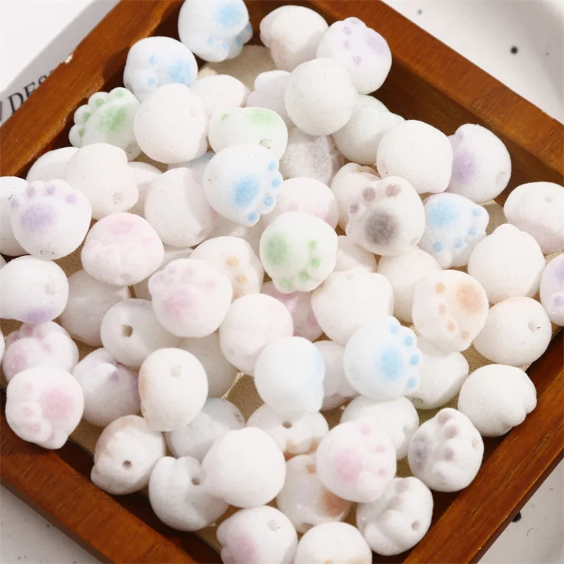 Winter style 100pcs/lot color floating effect cartoon cats crow shape resin straight hole beads diy jewerly accessory