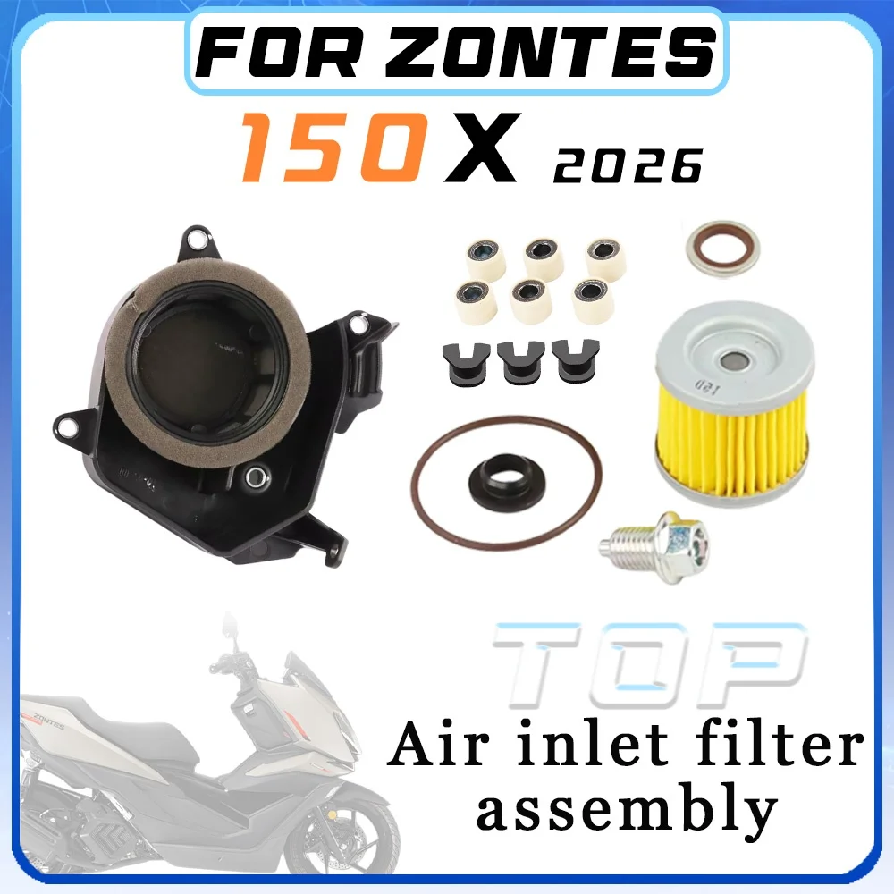 

For ZONTES 150X V-belt spark plugs oil filter engine air intake filter assembly X150 150 X