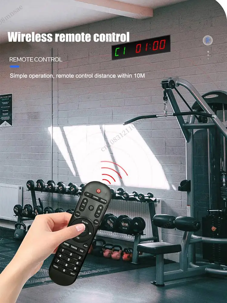 

Светодиодные цифровые часы обратного отсчета Type-C, цифровые часы обратного отсчета, беспроводной пульт дистанционного управления с клейким крючком для тренировок соревнований