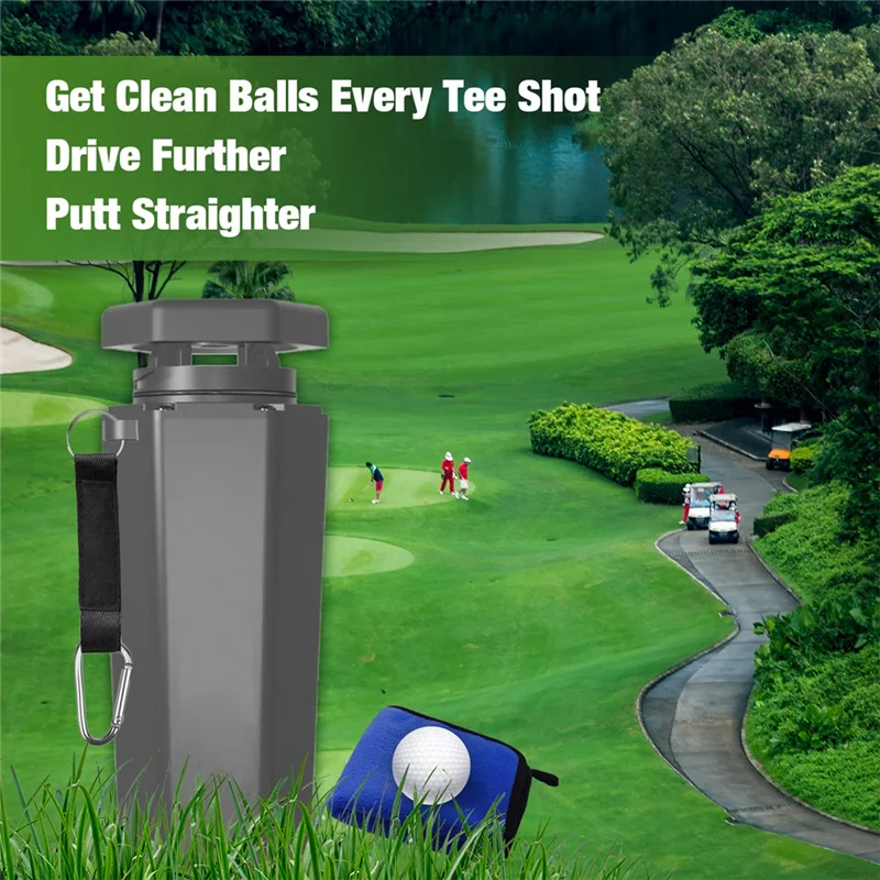 

A18E-Golf Ball Washer Портативный станок для чистки полотенец Многоразовый уличный держатель для чашки с тележкой Универсальные аксессуары для гольфа
