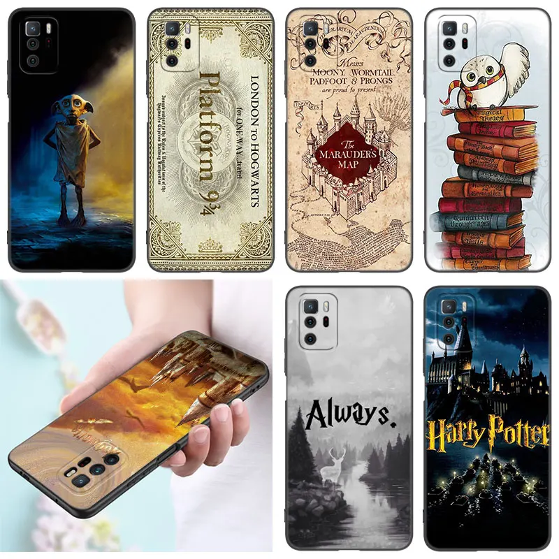 Art Potters Wand Harries Black Silicone Phone Case For Xiaomi Redmi Note 9 10 11 12 13 Pro Plus 11S 4G 11T 5G 9S 10S 12S