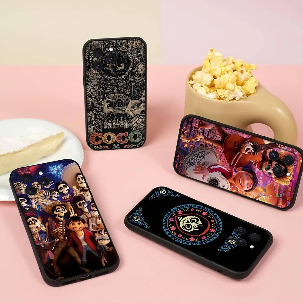 فيلم الكرتون C-كوكو قضية الهاتف آيفون 17 16 15 14 13 12 11 برو ماكس ميني X XR XS زائد غطاء قذيفة سوداء