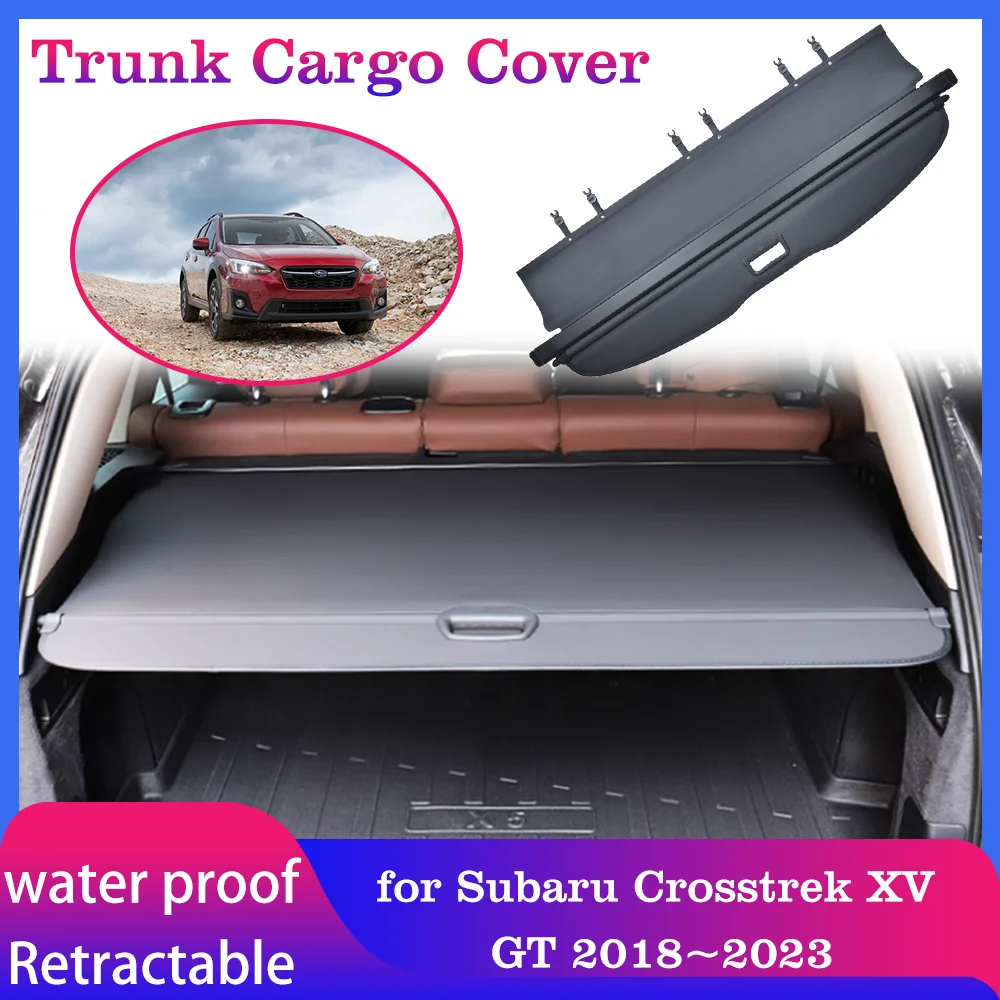 Trunk Cargo Cover for Subaru Crosstrek XV GT 2018~2023 Storage Luggage Curtain Boot Tray Security Shielding Shade Accessories