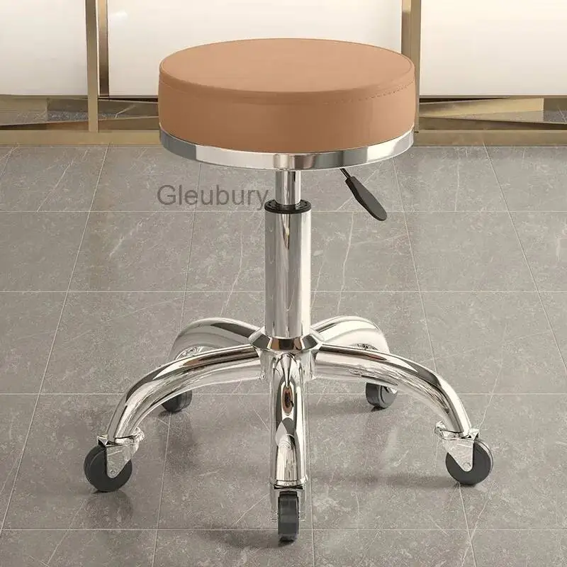 Aesthetic Professional Chair Chairs For Hairdressing Salon Spa Pedicure Cover Leather Hydraulic Barber Pump Sofa Black Gold Pink