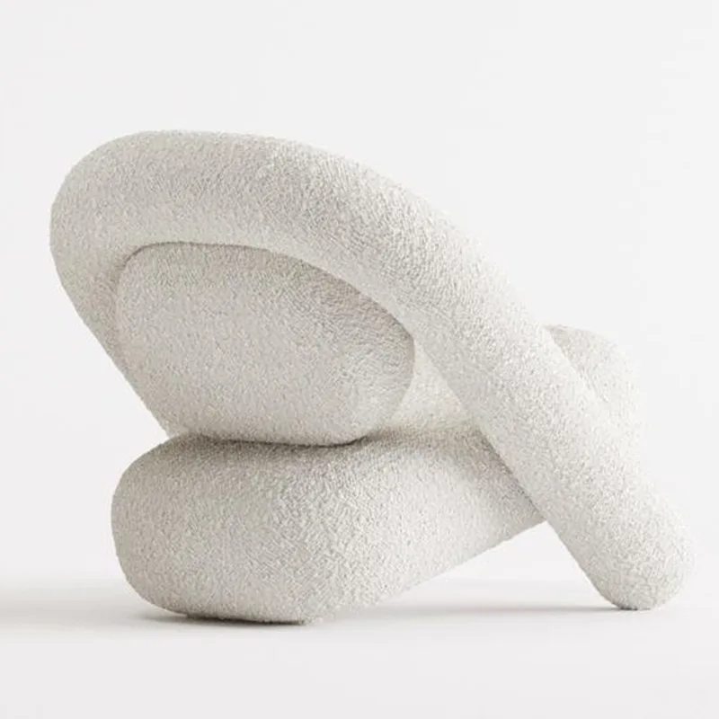 Modern Simple Creative Sand Chair Lamb Fleece Single Sofa Chair Home Living Room Bedroom Leisure Light Luxury Single Chair
