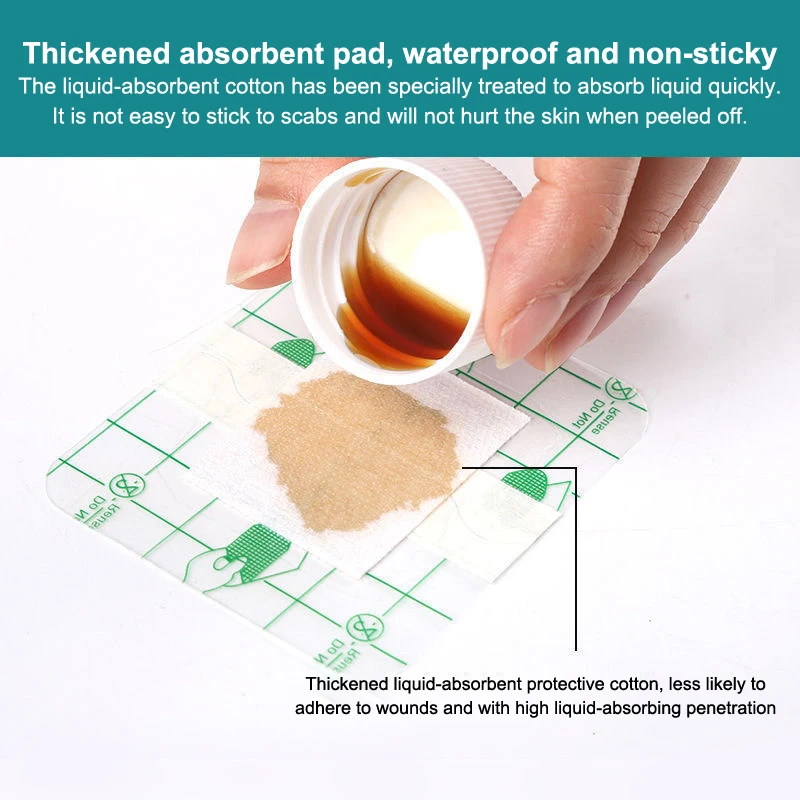 

10 шт., повязка для первой помощи, водостойкая клейкая повязка на рану, стерильная повязка для гемостаза, наклейка, хирургические шовы