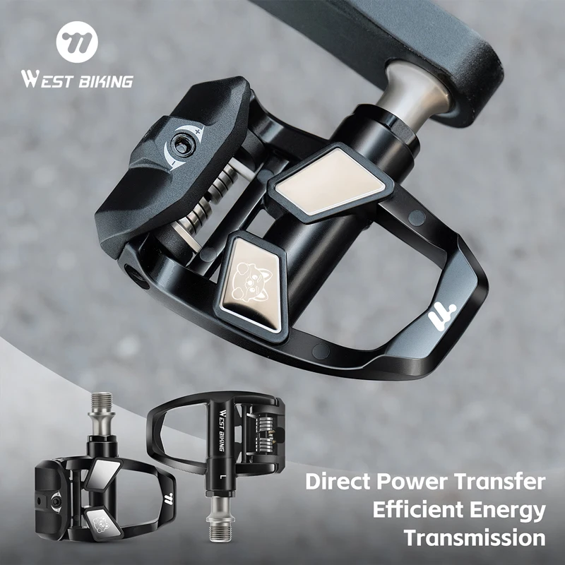 WEST BIKING Road Bike Pedal 3 Bearings Lightweight Clipless Pedal High-Strength Nylon Bicycle Lock Pedal Bike Accessories