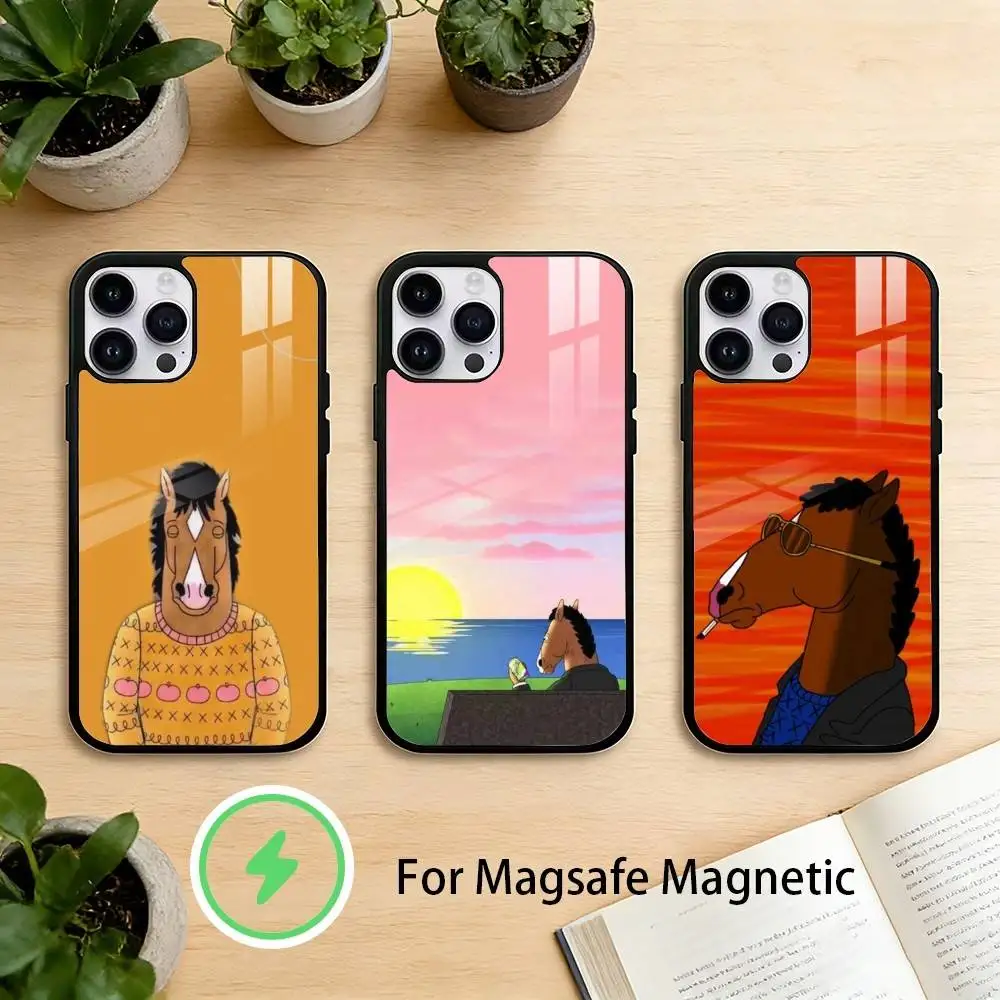 

Bojack Horseman Phone Case For iPhone 17,16,15,14,13,12,Plus,Pro,Max For Magnetic Wireless Charge