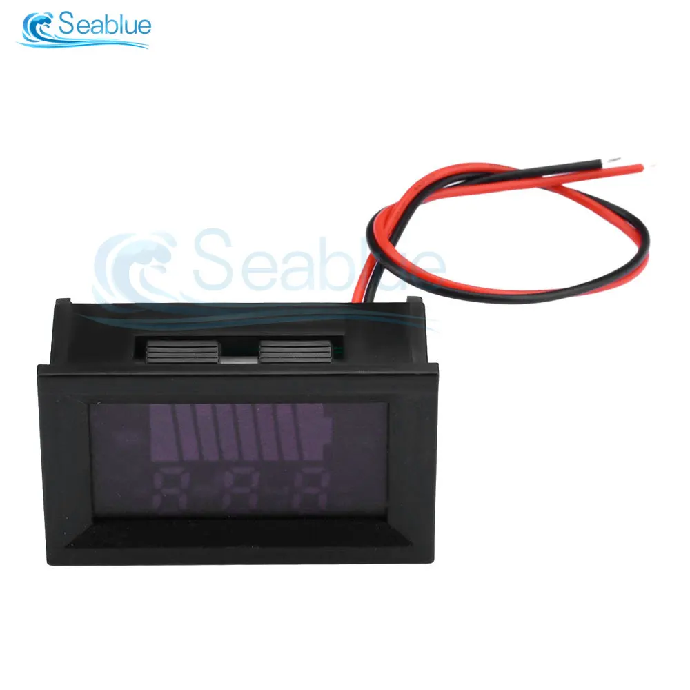 Car Battery Charge Level Indicator 6V 12V 24V 36V 48V 60V 72V Lithium Battery Capacity Meter Tester Display LED Tester