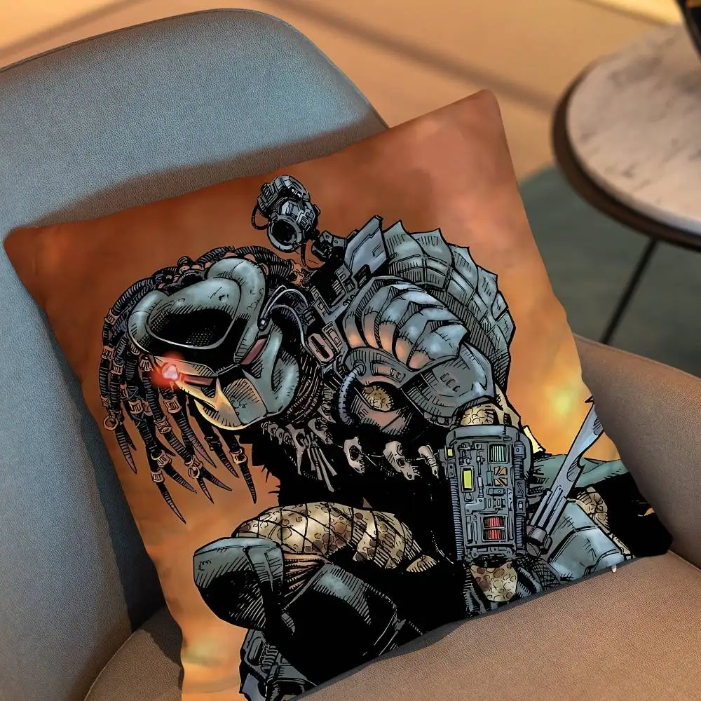 game movie Aliens Predator day gift Pillow Case Living Room Sofa Cushion Cover Suitable For Home Bedroom Room custom Decoration