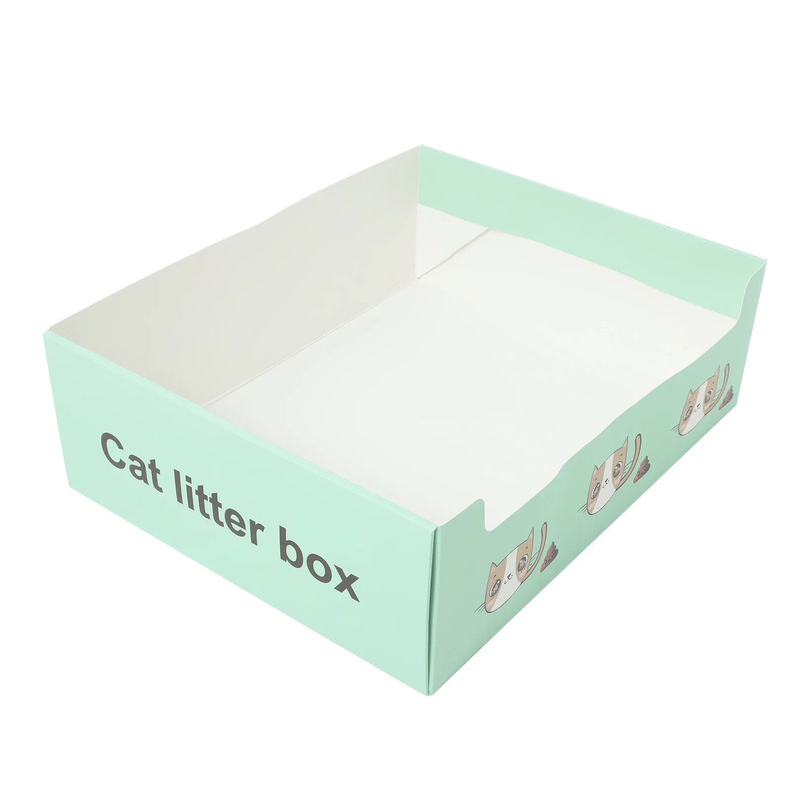 Foldable Disposable Cat Litter Box Portable Semi Enclosed Splash Guard Indoor Outdoor Kitten Training Tray for Small Pets Travel