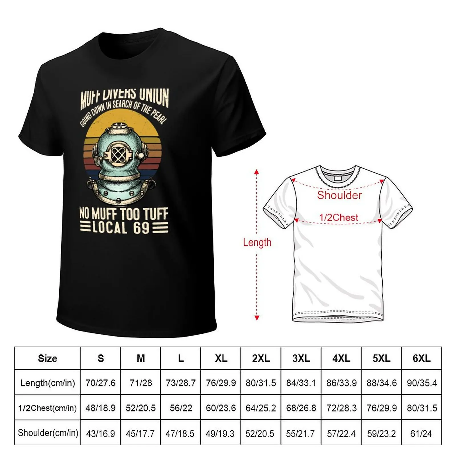 Diving Muff Divers Union 2 T-Shirt street wear graphic tee shirt vintage mens graphic tshirts