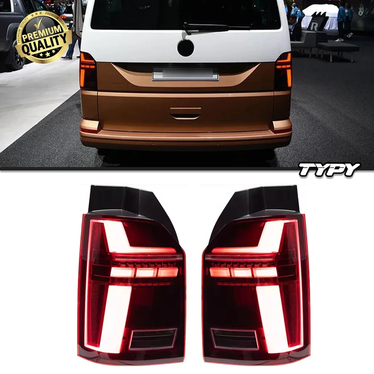 

Автомобильный задний фонарь для VW Multivan, 2016-2019, обновленный, модифицированный для нового DRL, динамический указатель поворота, светодиодный задний фонарь, автоаксессуары