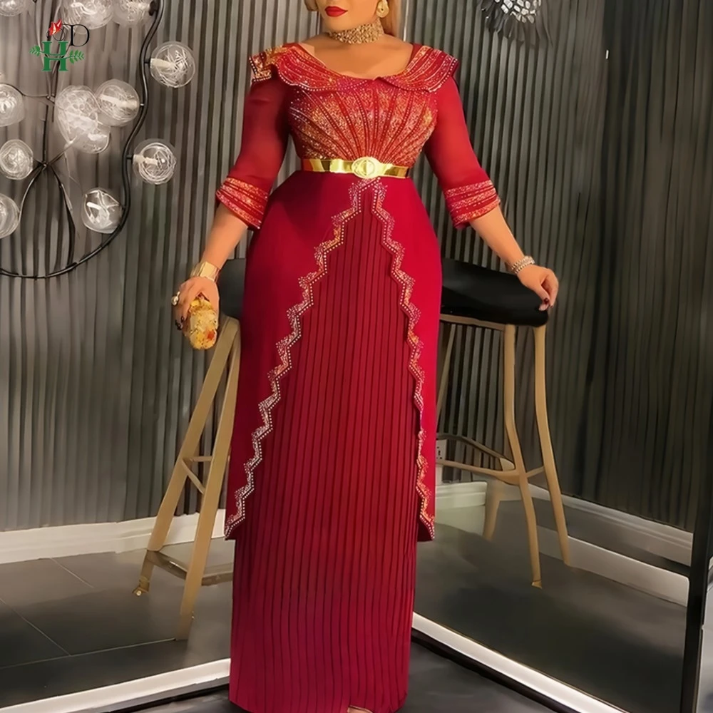 H&D African Dress For Woman Turkey Dress Plus Size Maxi Dress Wedding Party Africa Clothing Luxury Elegant 2025 New