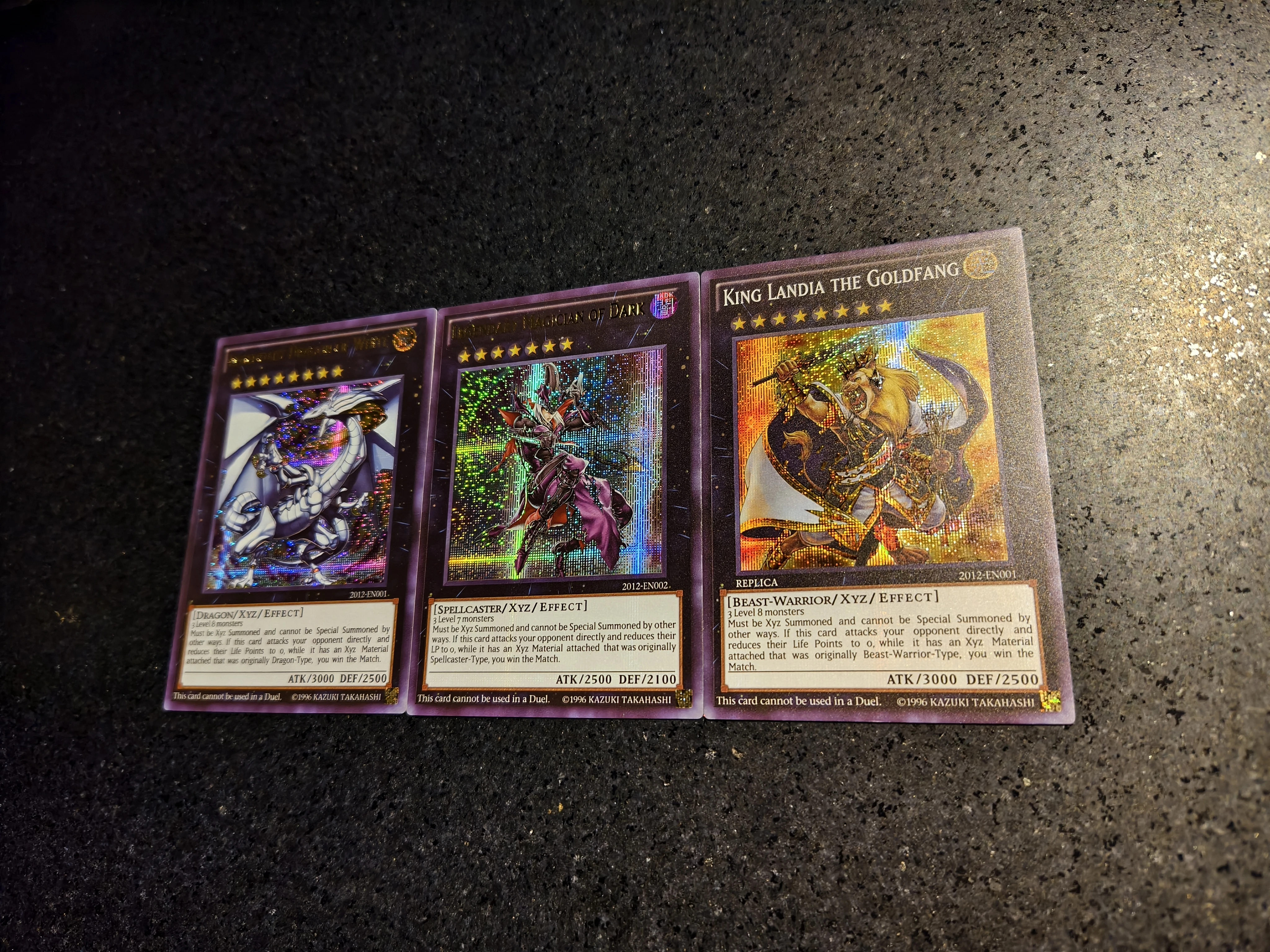 3pcs/set Yu-gi-oh!  2012 wcs Self Control Collect Signature Trading Flash Card Anime Cartoon Christmas Gift