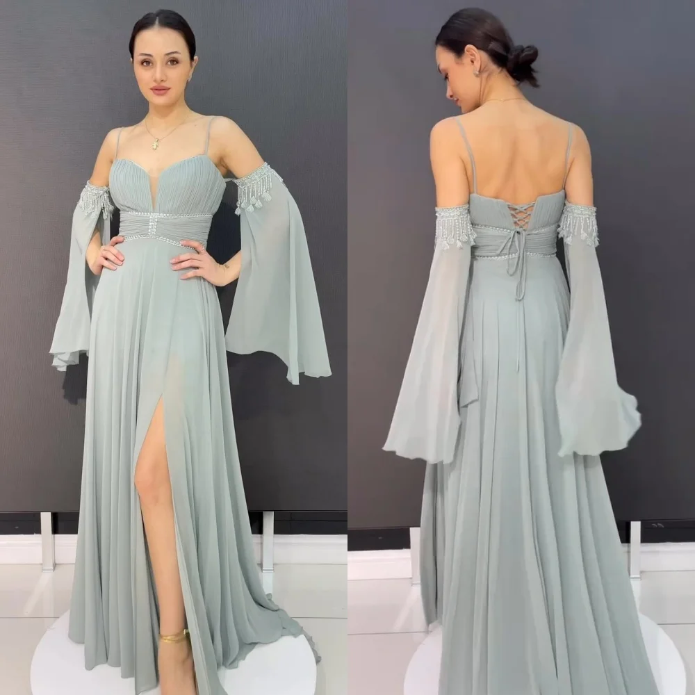 

Chiffon Pleat Prom Sheath Strapless Bespoke Occasion Gown Long Dresses