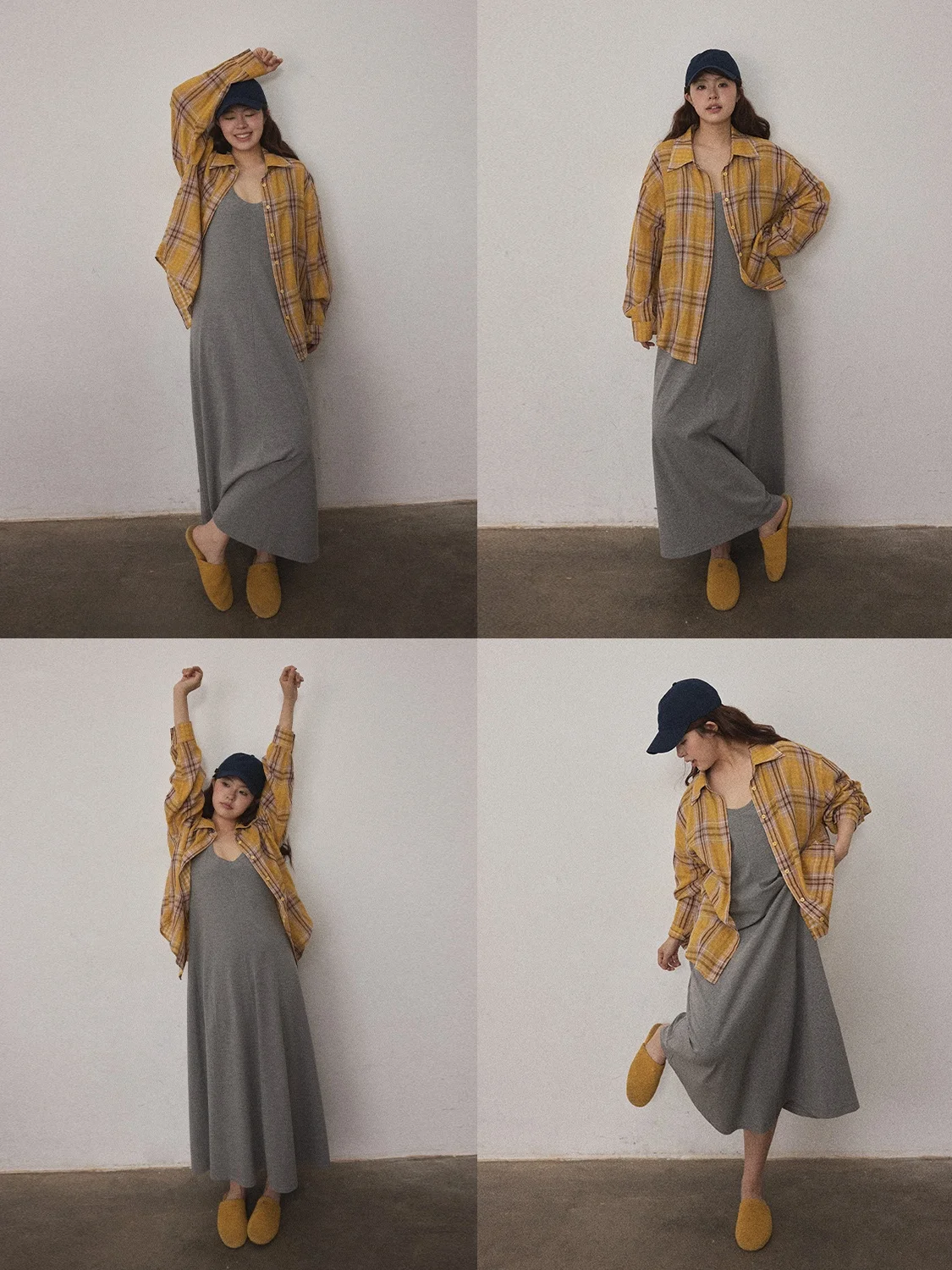 

Classic Retro Versatile Lazy Plaid Shirt Slimming Top JINGU Checkered Long Sleeve Casual Style Loose Fit Women's Shirt