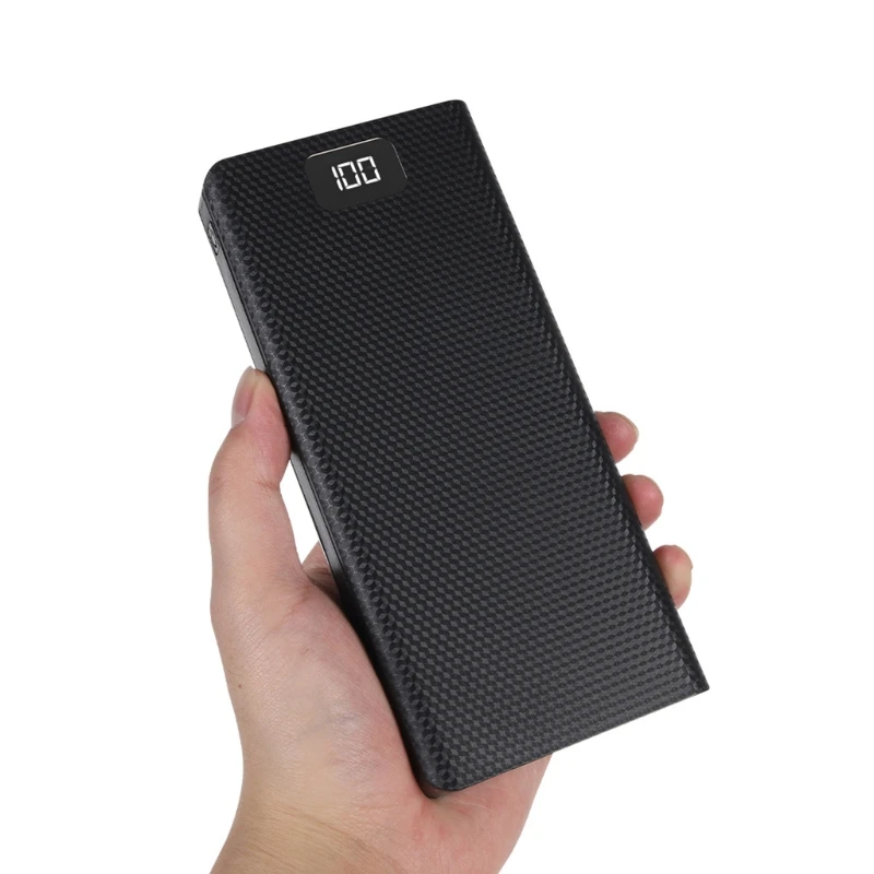 C18 Dual USB LCD Power Bank for Shell 8x18650 Battery for Case Powerbank Protector Portable External Box without Battery