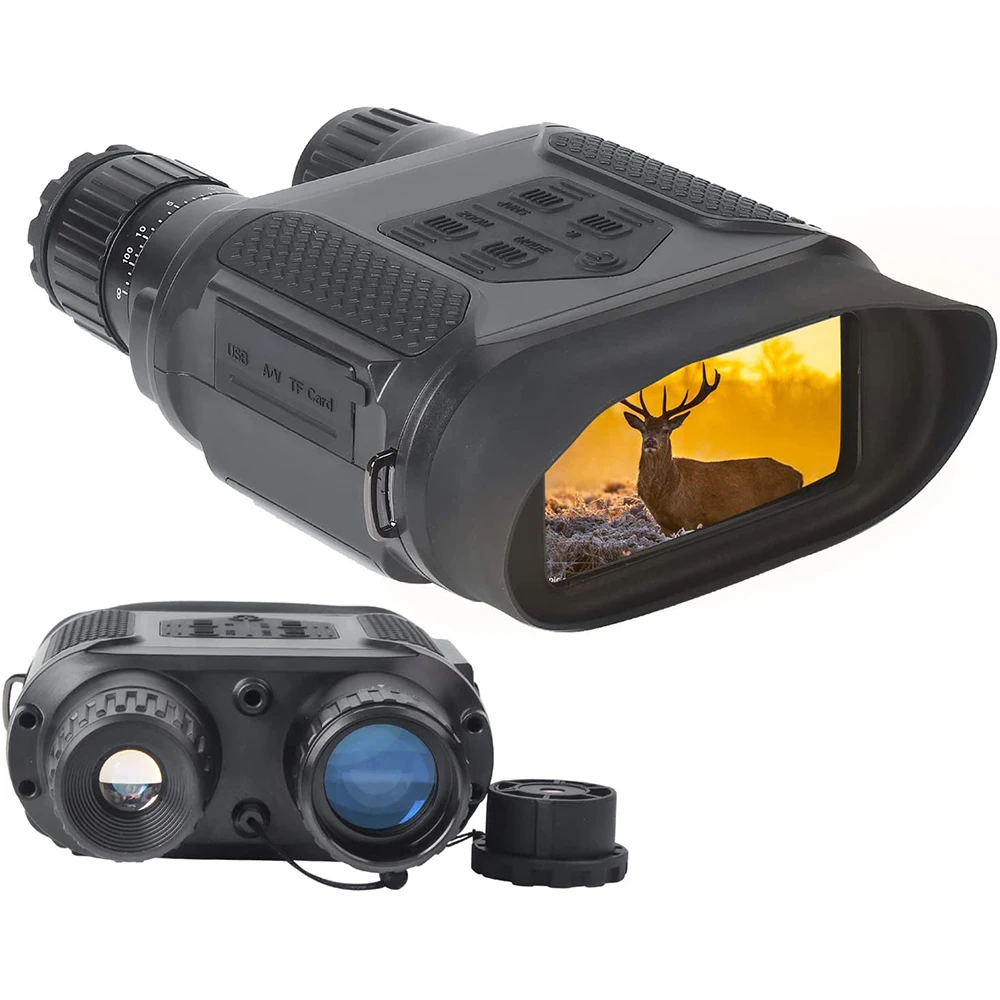 NV400B Digital Night Vision Binocular Device Professional Infrared Telescopes 3.5X-7X Zoom 1300ft/400M Range for Hunting Camping