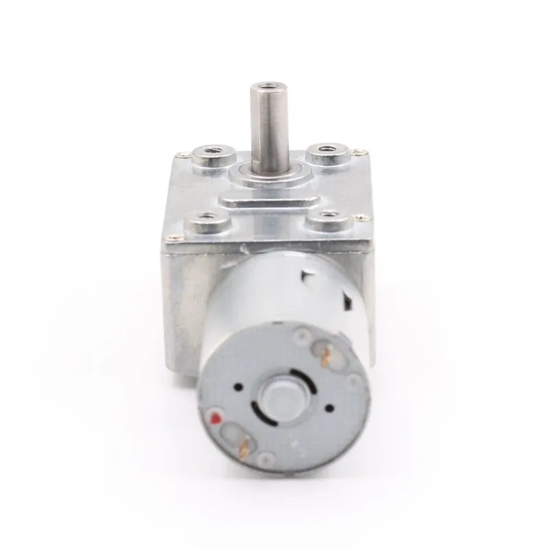 JGY 370 worm gear motor 12v mini engine  gearbox 6mm shaft  right angle reducer micro electric dc motor reduction geared motors