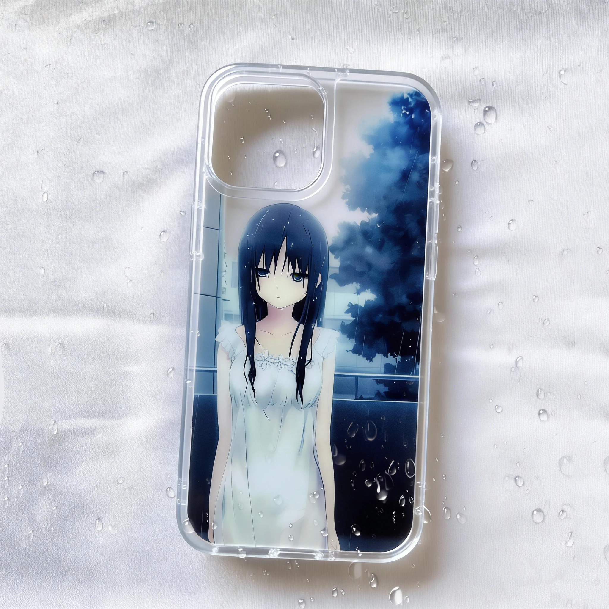 

Роскошный чехол для телефона Rainy Season Girl Gloomy Wind для iPhone 17, 16, 15, 14, 13, 12, 11 Pro Max Air 15 Plus, прозрачная мягкая задняя крышка