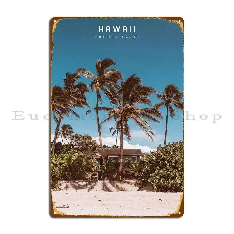 Hawaii Metal Plaque Plates Designs Cinema Personalized Decoration Tin Sign Poster