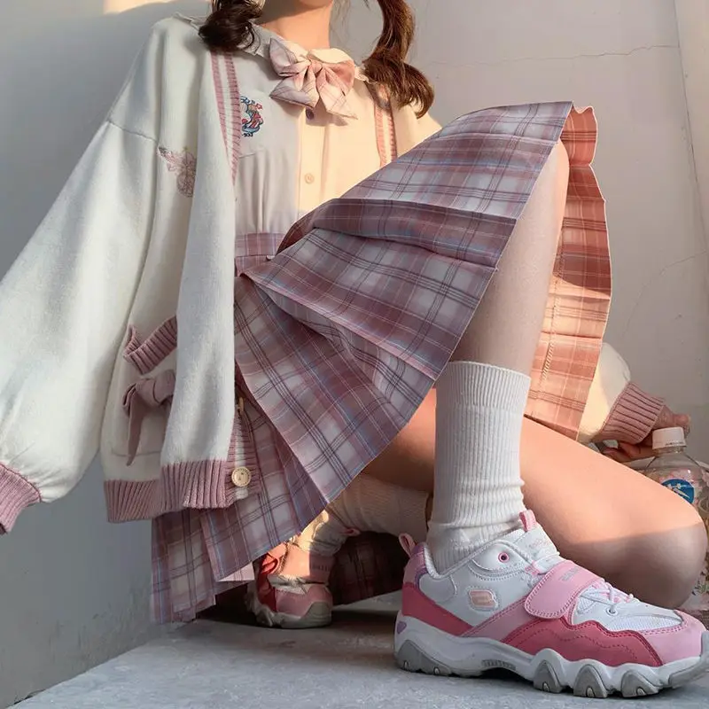 NewJapanese Embroidery Rabbit Cardigan Women Loose Bowknot Pocket Oversized Patchwork Knitted Sweater Jacket Mujer 2022 Autumn