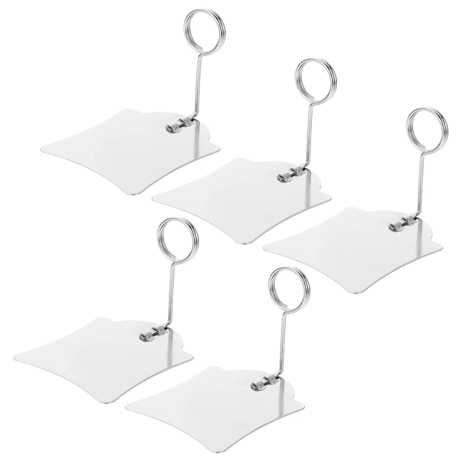 5 قطعة حامل شارة السعر حامل التسمية المعدنية لسوبر ماركت علامة الطعام عرض سلك كليب قابلة لإعادة الاستخدام المشبك حامل مكتبي عرض البقالة