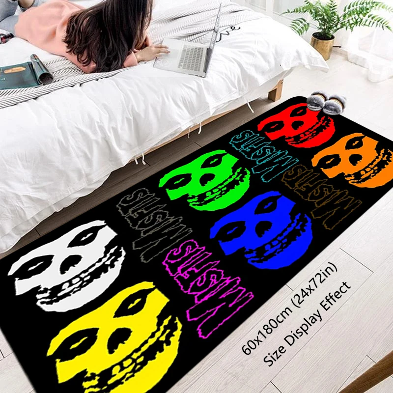 Bedside Foot Rug Welcome Floor Mat for Entryway M-Misfits Bathroom Hallway Carpet Kitchen Water Adsorbed Rugs Fluffy Home Decor