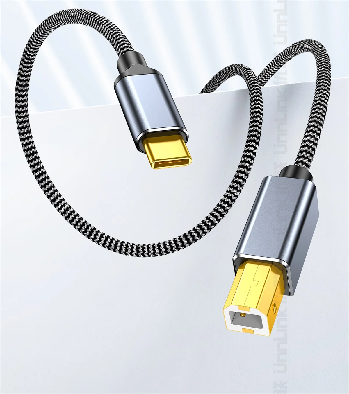 Unnlink USB-C zu USB-B Audiokabel für MIDI-Controller Keyboard Elektronisches Klavier Synthesizer Soundkarte DAC DJ-Mixer Controller – Detail 2